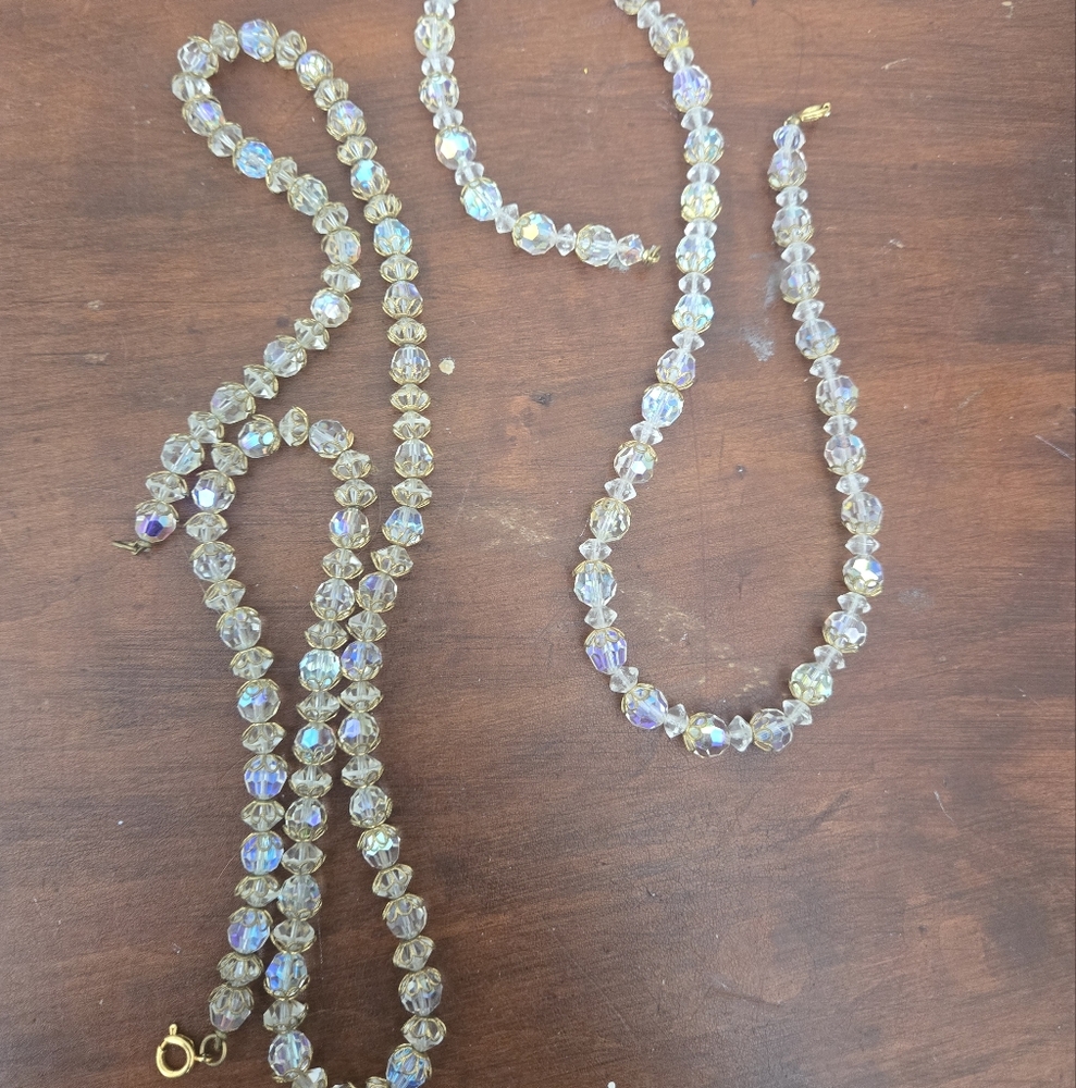 Vintage Elegant Crystal Beaded Necklace
